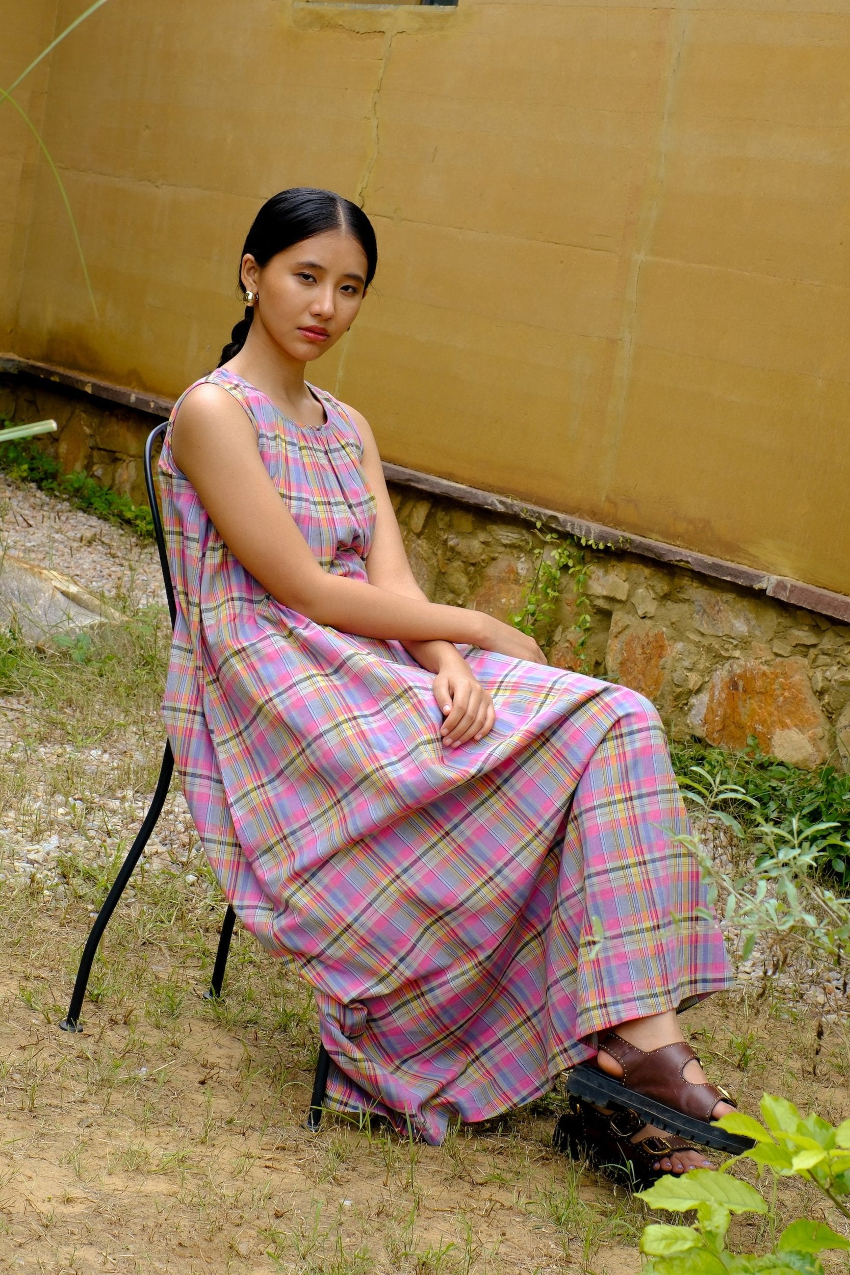 cotton madras checks dress