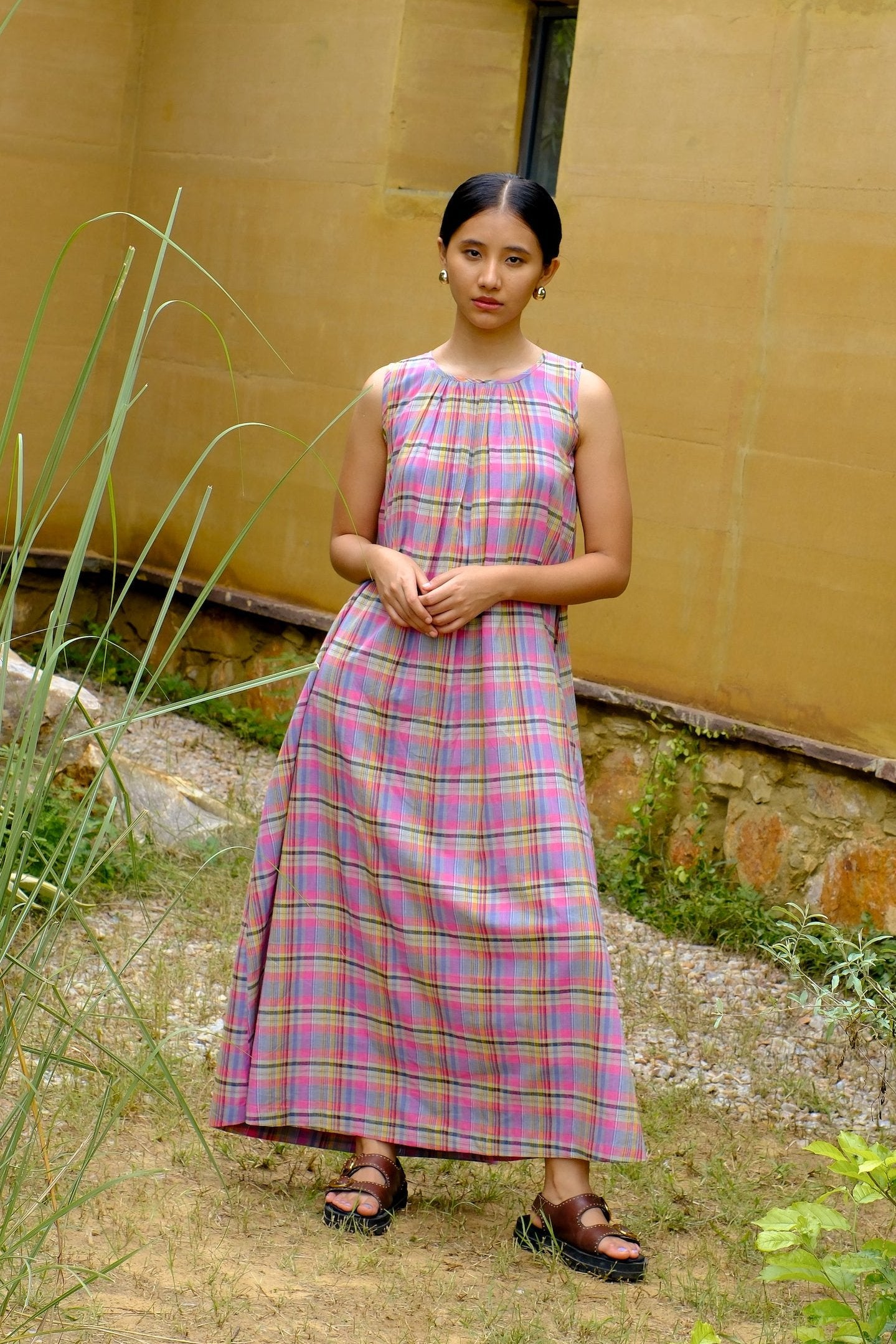 cotton madras checks summer dress