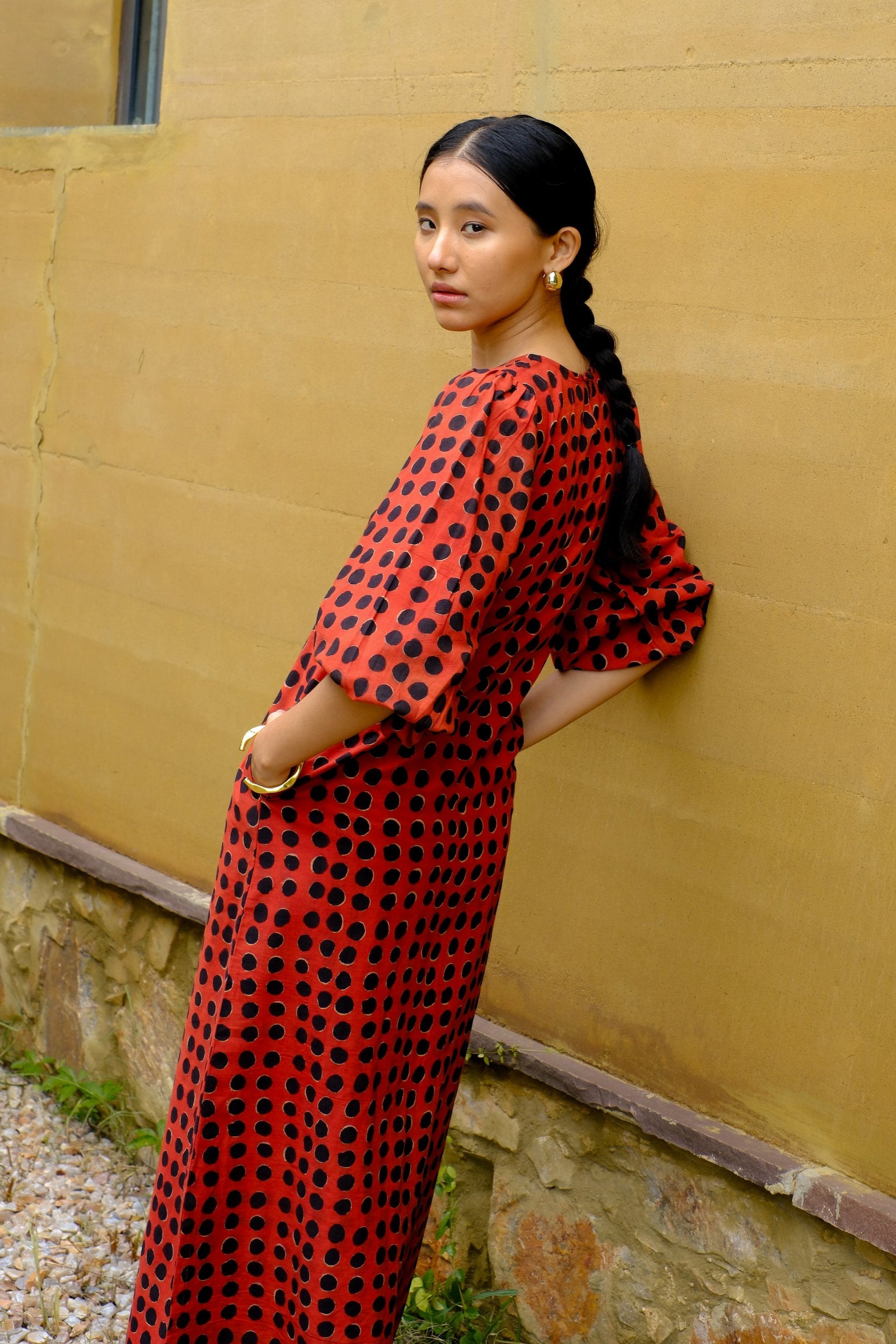 polka dot dress with pockets