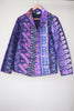 Blue purple silk jacket